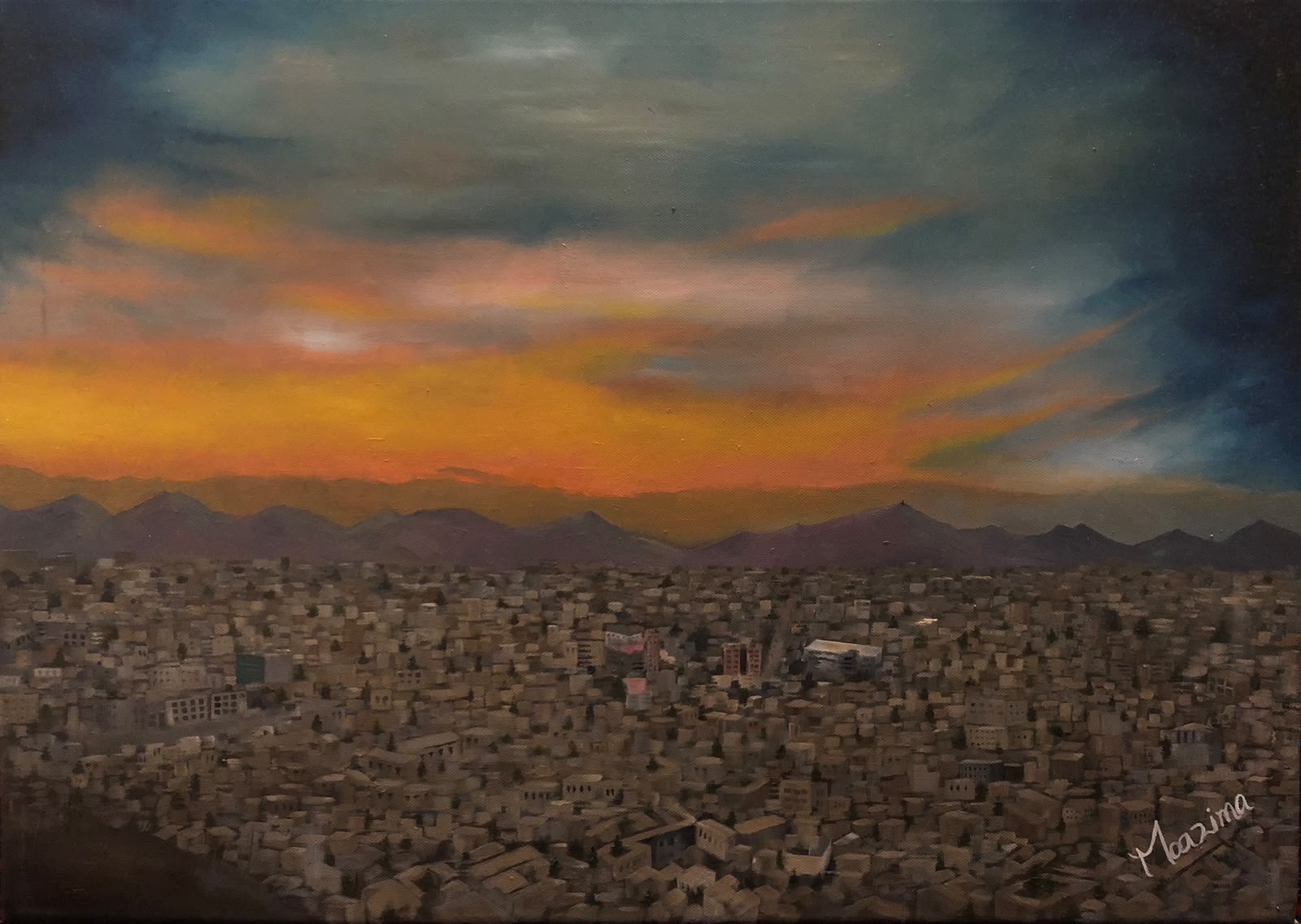 Kabul painting by Moazima